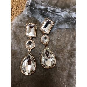 Chunky bridal earrings